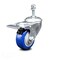 Service Caster 3 Inch Blue Polyurethane Swivel 3/8 Inch Stem Caster with Total Lock Brake SCC SCC-TSTTL20S314-PPUB-BLUE-381615 - alternate 1